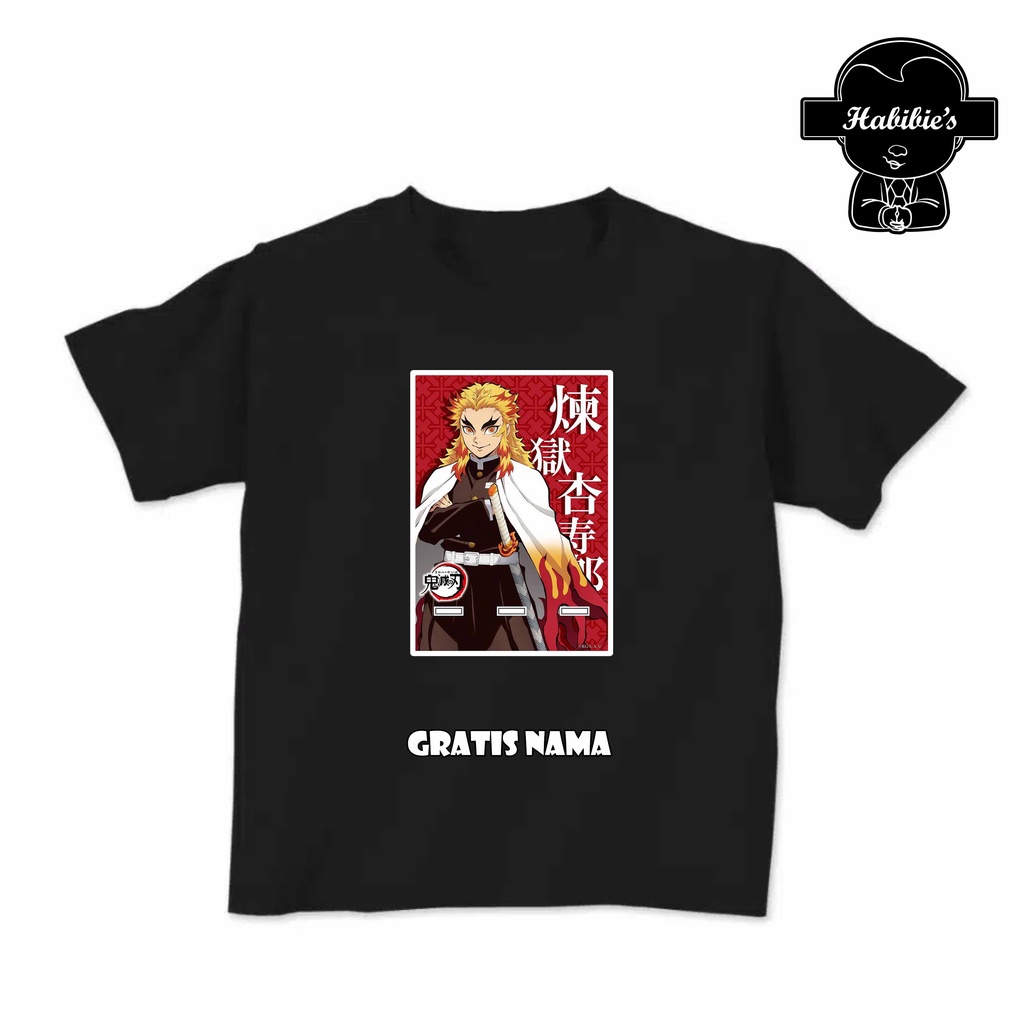 DEMON SLAYER Kyojuro Rengoku Hashira Kids T-Shirt Anime T-Shirt - Habibies