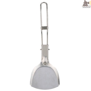 SNKE Camping &amp; Hiking Outdoor Cooking Shovels Folding Stainless Steel Camping Shovel Foldable Picnic Cookware Spatula