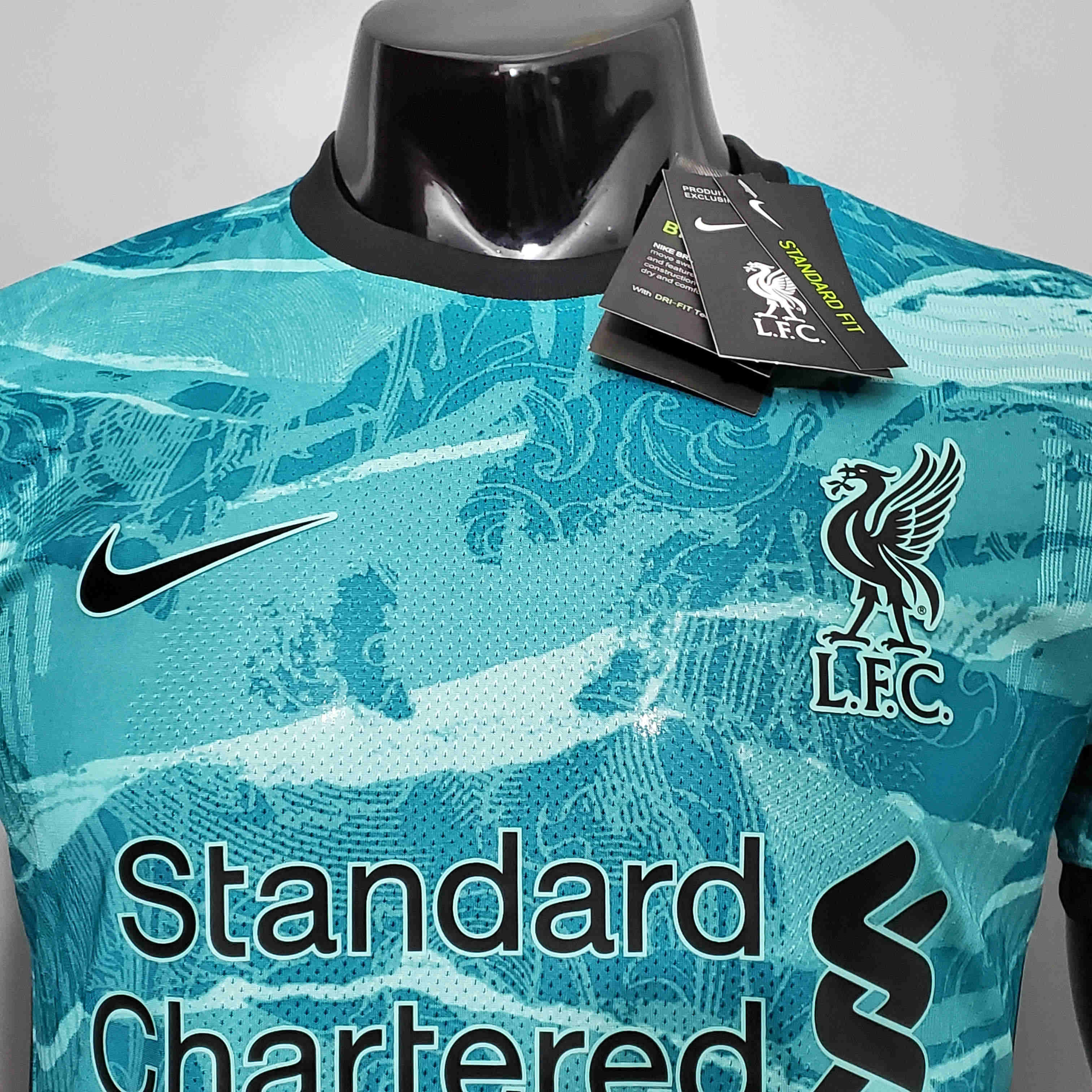 【S4XL】New Liverpool Jersey Away 2021 Player Version Men Football Jersey LFC Soccer Jersey 6wJD
