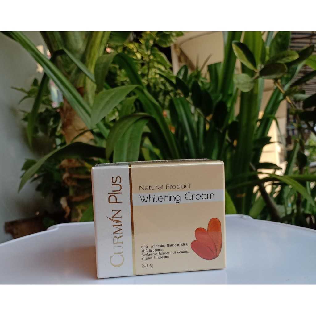 (หมดอายุเดือน09/22) 30g. Curmin Plus Whitening Cream ครีมหน้าขาว
