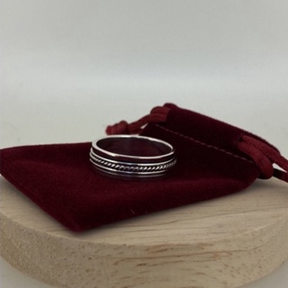 แหวนหมุนเงินแท้ หน้าแหวน6.5มิล Spinning ring Sterling Silver 925