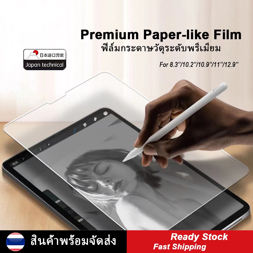 Paper Like Screen Protector for Pad ฟิล์มกระดาษ For iPad 8.3’’/10.2’’/10.9’’/11’’/12.9’’