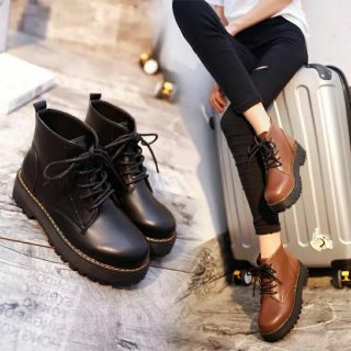 ราคา🍁พร้อมส่งจากไทย🍁 รองเท้าบูทมาร์ตินสไตล์ยุโรป Ankle boots (A33)