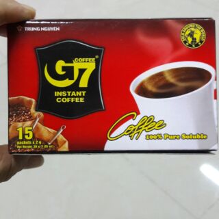 G7 กาแฟดำ 1 กล่อง มี 15 ซอง หอม เข้ม อร่อย กาแฟเวียดนาม กาแฟขายดี กาแฟต้นตำรับ กาแฟสำหรับคนคอกาแฟ มีอย. (ไม่ใช่ 3 in 1 )