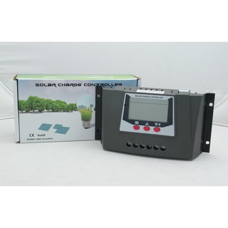 โซล่าชาร์จเจอร์ เครื่องควบคุมการชาร์จ (Solar Charge Controller) PWM รุ่น WP30D 30A auto 12/24V หน้าจอ LCD