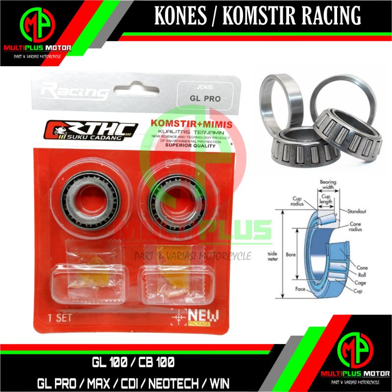 คอพวงมาลัยแข่งคอลัมน์พวงมาลัยแบริ่งไม้ไผ่ HONDA, GL100, GLPRO GLMAX CDI, CB 100, GL PRO GL MAX NEOTE