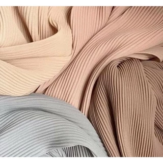 ถูกสุด ❌  ของเข้าครบ ผ้าคลุมอัดพลีทเล็กยาว สีพาสเทล เกรดพรีเมี่ยม