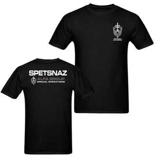 [100% Cotton] Wanyg เสื้อยืดคอกลม แขนสั้น ผ้าฝ้าย 100% พิมพ์ลาย Spetsnaz Alfa Alpha Unit Counter Terrorist สไตล์รัสเซีย