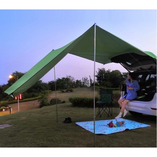 Awning ฟลายชีทติดรถ ม่านบังแดดติดรถ​ tarp ทาร์ป flysheet สินค้าพร้อมส่ง เต้นท์หลังคา Rooftop tent suv mpv