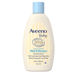 Aveeno Baby Wash &amp; Shampoo 236 ml สบู่เหลวอาบน้ำและสระผม 17414
