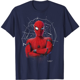 เสื้อยืดผ้าฝ้ายพรีเมี่ยม เสื้อยืด พิมพ์ลาย Marvel Spider-Man Homecoming Sarcasm In A Wink สําหรับผู้ชาย