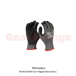 MILWAUKEE NO.48-22-8952 Cut 5 Dipped Gloves Size L