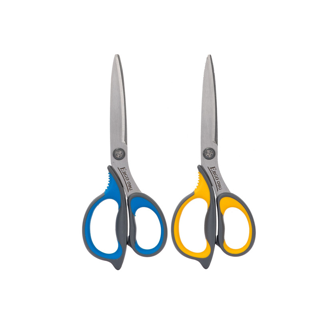 Deli 77759 Scissors กรรไกรสเตนเลส สำหรับตัดกระดาษและผ้า ขนาด 170 mm (6 3/5 นิ้ว) คละสี 1 ชิ้น อุปกรณ์ตัด อุปกรณ์สำนักงาน