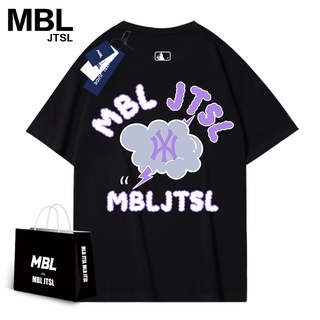 Mbl ผู้ชายและผู้หญิง คู่รัก ชุดหัว แขนสั้น หลวม กีฬา คอกลม เสื้อยืดลําลอง ฤดูใบไม้ผลิ และฤดูร้อน ใหม่ สตรีท