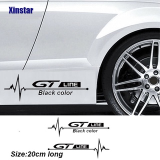 『พร้อมส่ง』 สติ๊กเกอร์ Gt Gtline 2 ชิ้นสําหรับตกแต่งรถยนต์ Kia Rio Sportager Stinger Venga