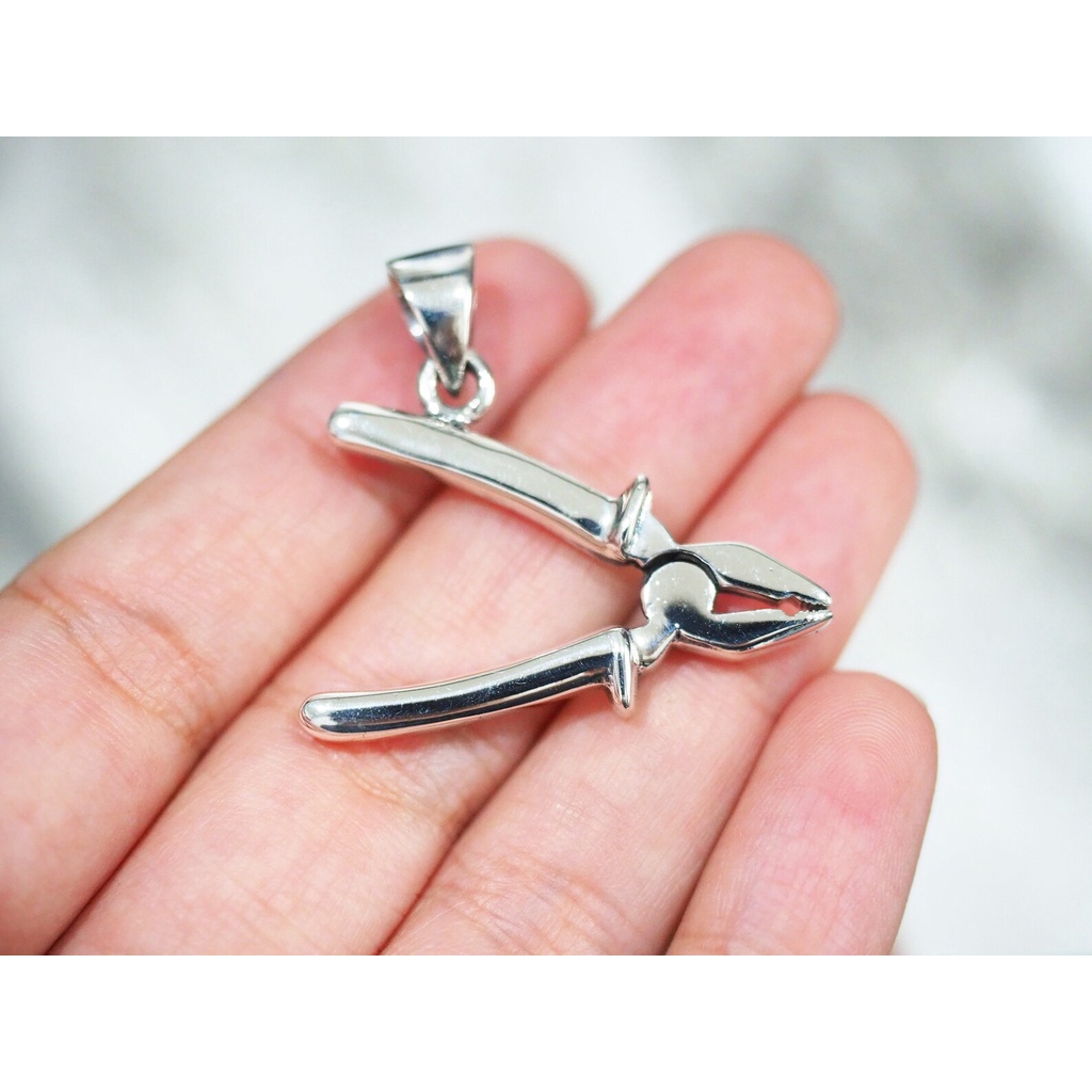 จี้คีม ขยับได้ เครื่องมือช่าง 3D Pliers Tool จี้สร้อยคอผู้ชายเงินแท้ / GDS29