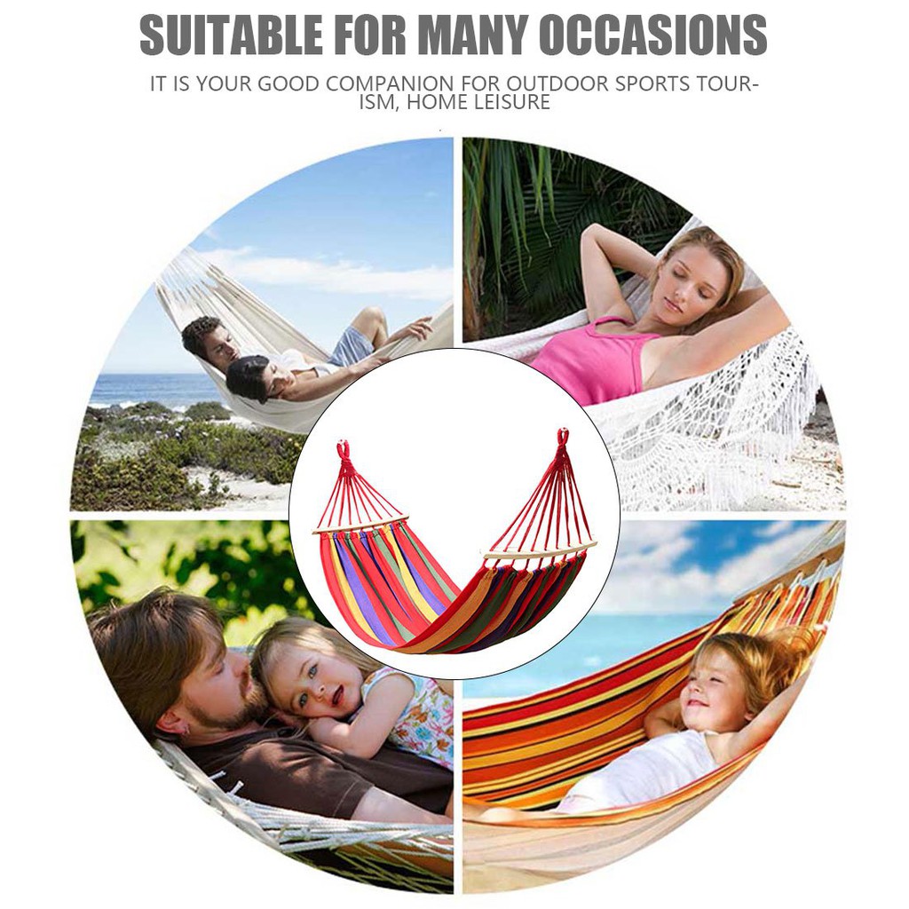 190*80cm ortable Hanging Hammock Lazy Chair Travel Outdoor Caming Swing