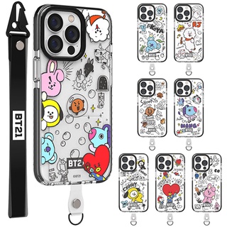 เคสใส ลาย BT21 BTS Doodle Smart Tab สําหรับ Galaxy S23 S22 S21 S20 Note ETC