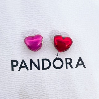 [ พร้อมส่ง] Pandora charm Metallic Heart Charm