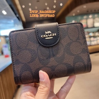 COACH C0082 MEDIUM CORNER ZIP WALLET แท้💯% coach factory