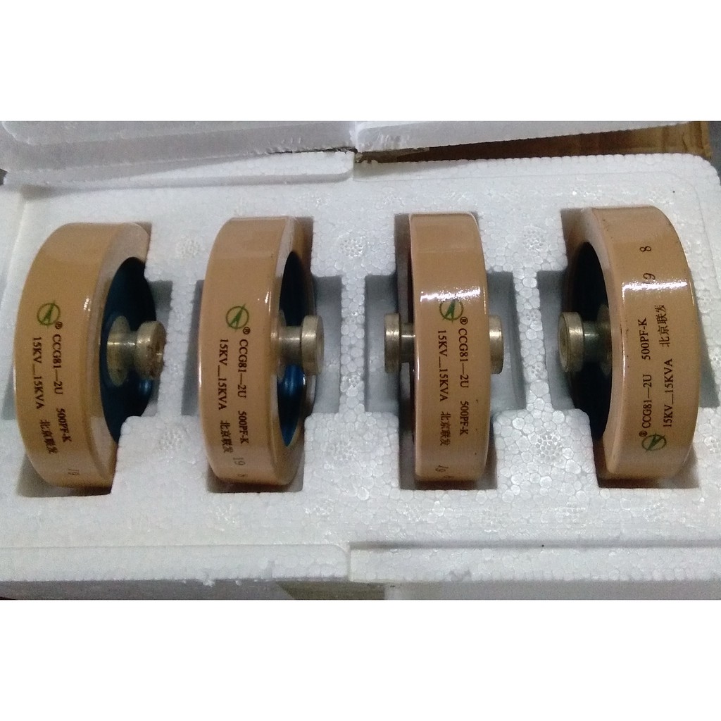 High Frequency-High voltage Disk Ceramic Capacitor 300pf 500pf 80mm M6 15KV สินค้านำเข้า ของแท้ CCG8