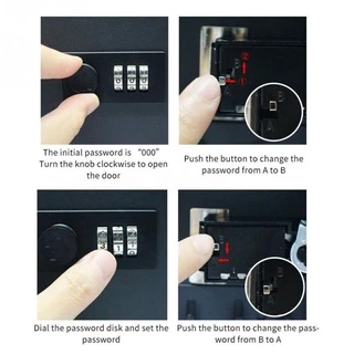 WIFLYZO Key Safe รหัสรีเซ็ตรหัสผ่านล็อคได้ติดผนังกล่องกุญแจรถสํานักงาน