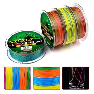 สายPEถัก4 PROBEROS สายพีอี หลากสี เหนียว ทนทาน ยาว100 เมตร เอ็นตกปลา FISHING LINE
