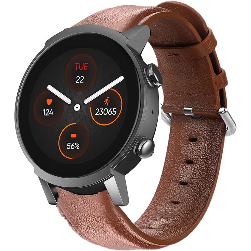 สายนาฬิกาข้อมือหนังวัวแท้ แบบนิ่ม สําหรับ Ticwatch E3 Band Ticwatch E3 Smart Watch