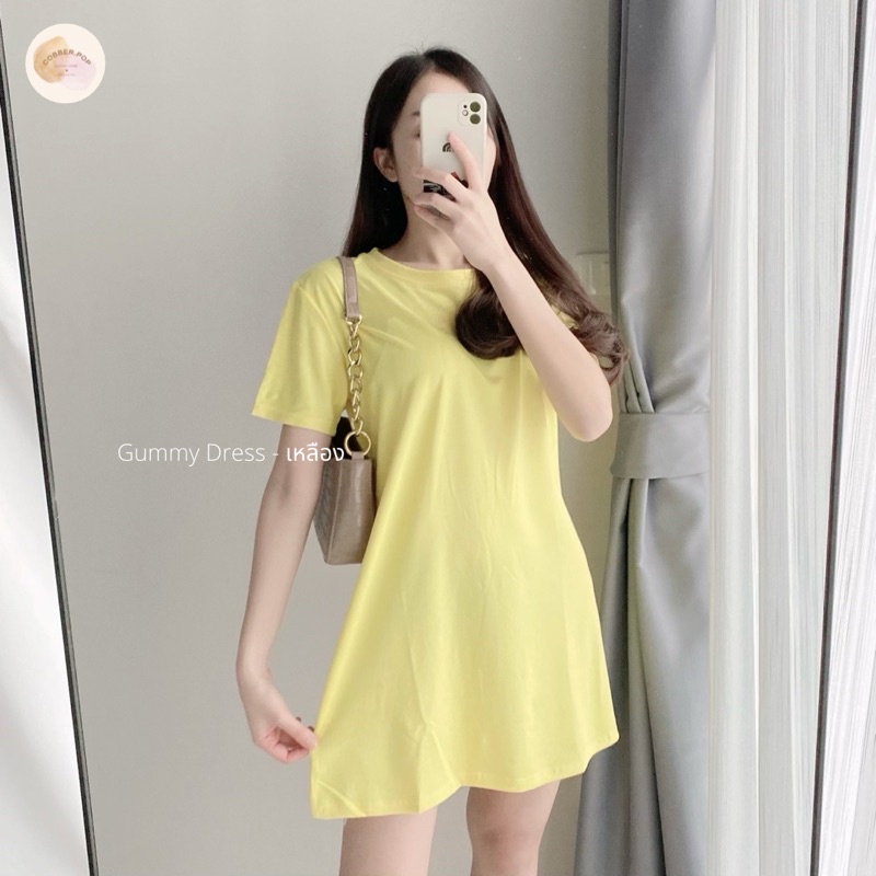 Gummy Dress เสื้อยืดมินิเดรสคอกลม glamor.goodly ThaiPick