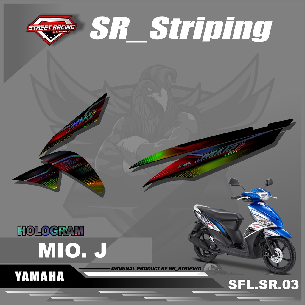 Mio J Striping / Mio J Variation / Mio J Sticker (Hologram) Mio J Motorcycle Striping Already Cut SR