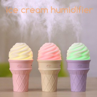 ICECREAM Humidifier เครื่องพ่นควันเพิ่มความชื้นเรืองแสงได้