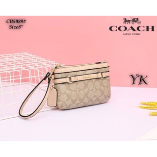 กระเป๋าสตางค์ coach ขนาด 8 นิ้ว กระเป๋าผู้หญิง กระเป๋าถือ กระเป๋าสตางค์