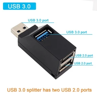 อะแดปเตอร์ฮับ USB 3.0 Mini 3 พอร์ต ความเร็วสูง 5Gbps แบบพกพา สําหรับแล็ปท็อป คอมพิวเตอร์