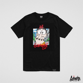 gSoi Just Say Bad ® เสื้อยืด รุ่น Nobi, Nobi  ดำ ( ลิขสิทธิ์แท้ ) แขนสั้น เสื้อยืดชาย  TS   นอน     เส