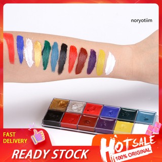 ✡WCZ✡12 in 1 Face Body Paint Art Fancy Dress Beauty Makeup Play Palette Party Pigment