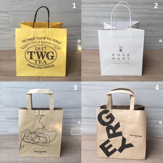 ถุง ถุงกระดาษ แบรนด์ TWG , ROSEMARY , GREYHOUND ของแท้ สภาพสวยมาก ของใหม่ มือ 1 ใช้ใส่ของ ใส่ของขวัญ