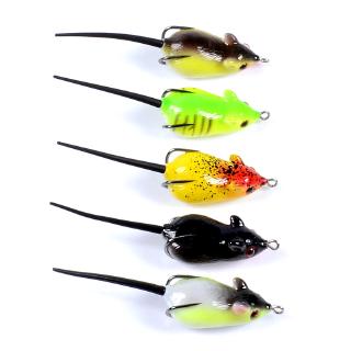 ตกปลาทะเลเหยื่อตกปลาล่ออาหารปลา 5Colors 8.2g/5.1cm Plastic Soft Bait With Sharp Back Barb Hook Mini Thunder Frog Bionic Bait Anti-corrosion Wobblers 3D Simulation Eyes Swimbait Sea Fishing Lure Outdoor Fishing Gear