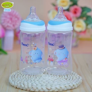 Pureen ขวดนมเพียวรีน PP คอกว้างและคอแคบ ลายช้าง