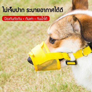 ราคาตะกร้อครอบปากสุนัข ที่ครอบปากสุนัข น้องหมาดื่มน้ำได้ ป้องกันการกัด เห่า สำหรับสุนัขพันธุ์เล็ก ถึง พันธุ์ใหญ่