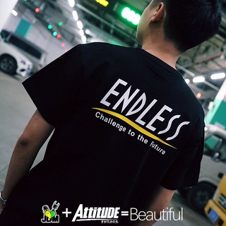 Attitude ATTITUDE เสื้อยืดแขนสั้น ผ้าฝ้าย พิมพ์ลาย JDM สไตล์ญี่ปุ่นยืด.สบาย.รัก