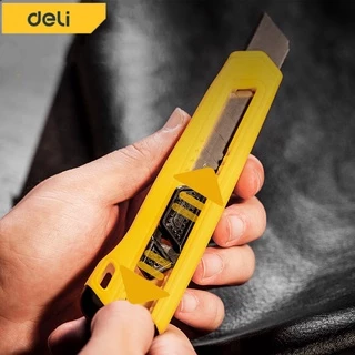 Deli ​คัตเตอร์ มีดคัตเตอร์ อเนกประสงค์ คัตเตอร์จิ๋ว 18mm พกพาง่ายๆ มีดคัทเตอร์โลหะผสมเหล็ก Cutter