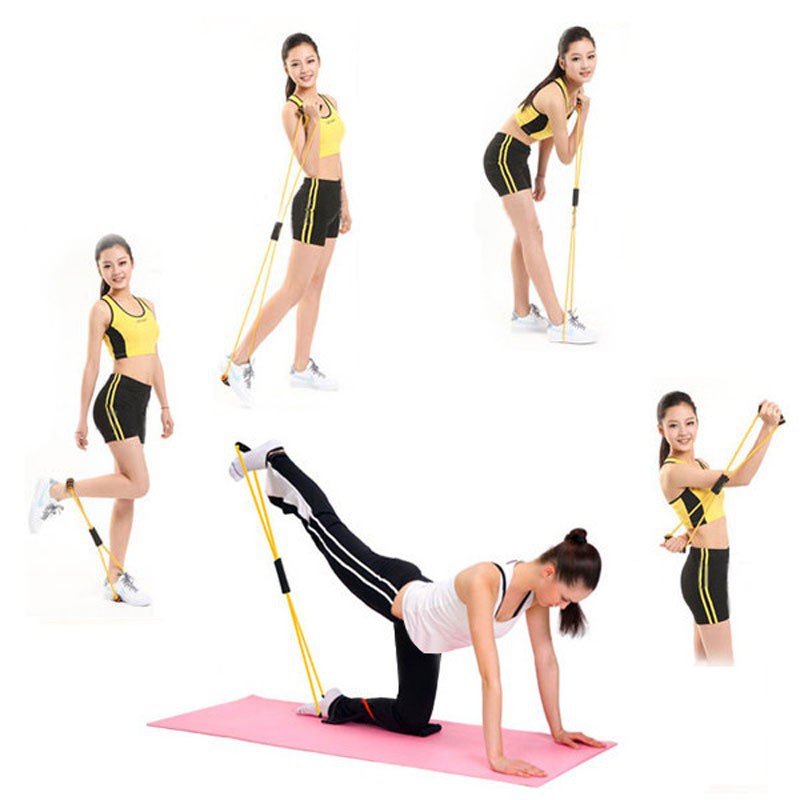 ยางยืดออกกำลังกาย สายแรงต้าน  แบบห่วงเลข 8 Figure 8 Resistanผ้ายืดออกกำลังกาย ยางยืดแรงต้าน  ยางยืดออกกำลังกายแรงต้านสูง