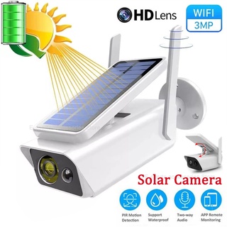 WiFi Solar Camera 3MP HD Night Vision Waterproof Wireless Solar Panel Low Power Battery Powered CCTV Secur Surveillance