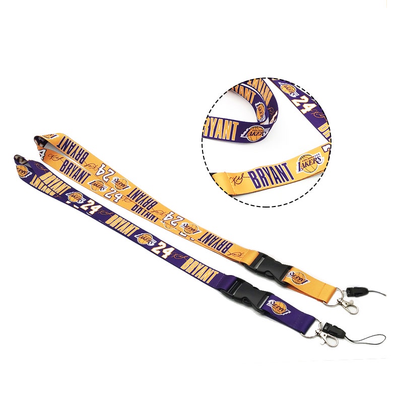 สายคล้องคอพร้อมสายคล้องคอพร้อมเชือกคล้องคอพิมพ์ลาย Nba Star Kobe สําหรับนักเรียน
