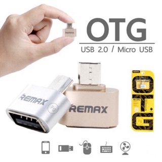 REMAX ของแท้ OTG อุปกรณ์แปลกจาก Micro USB OTG Adapter Android RA-OTG USB