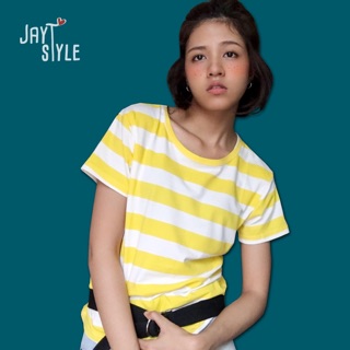 S03 เสื้อยืดลายขวางเเถบใหญ่