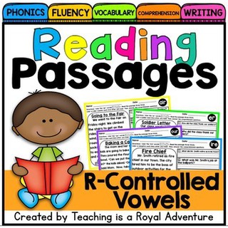 R-Controlled Vowel Reading Passages-Fluency &amp; Skill Based Comprehension Notebookการเรียนภาษาอังกฤษสำหรับเด็ก
