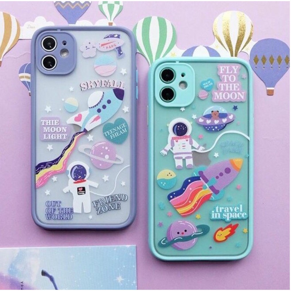 PLANET HYBRID PRINTING เคส iphone 6 7 8 plus x xr xs max 11 12 pro max vivo y21s Y53S Y51 2020 s1 v9