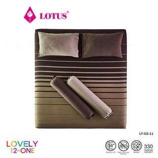 LOTUS ชุดผ้าปู รุ่น Lovely ขนาด 6 ฟุต 5 ชิ้น รหัส LY-02-11 ส่งฟรี