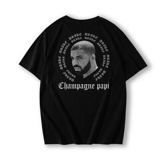 HOT SALINGเสื้อยืดผ้าฝ้ายเสื้อยืด Champagne Power - DRAKE S-5XL